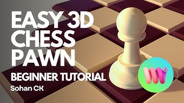 Chess Piece - Pawn | EASY 3D | Womp 3D Tutorials | 3D Modelling Beginner Tutorial