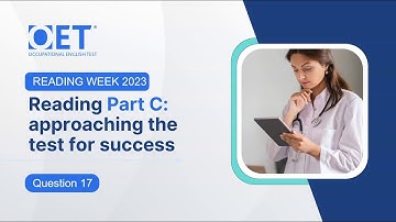 OET Reading Sample Test 5 - (Part C) Q17