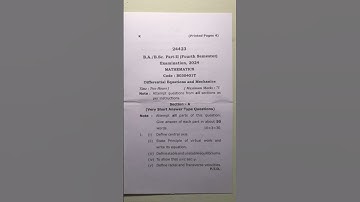 Previous year question paper bsc 4th semester mathematics.Don’t forget to share and hit subscribe!