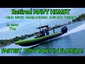 THIS RETIRED NAVY TARGET PRACTICE BOAT IS NOW A TOW BOAT AND IT IS FAST!