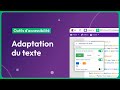 Utiliser ladaptation du texte  les tutoriels cantoo scribe