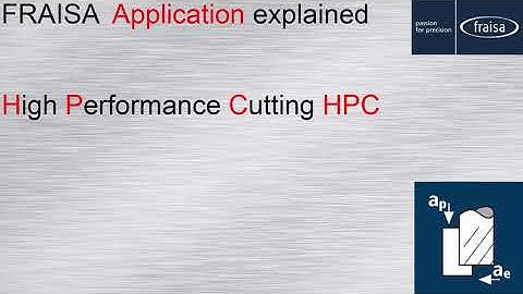 FRAISA Application explained – High Performance Cutting HPC