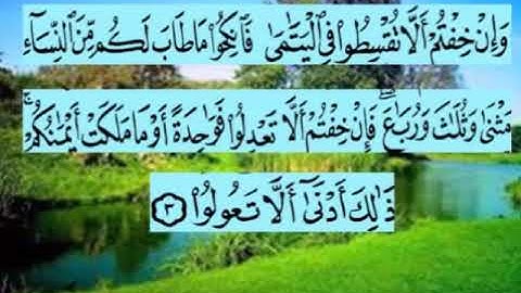 سورة النساء اية ٣جمال القرش(٣)
