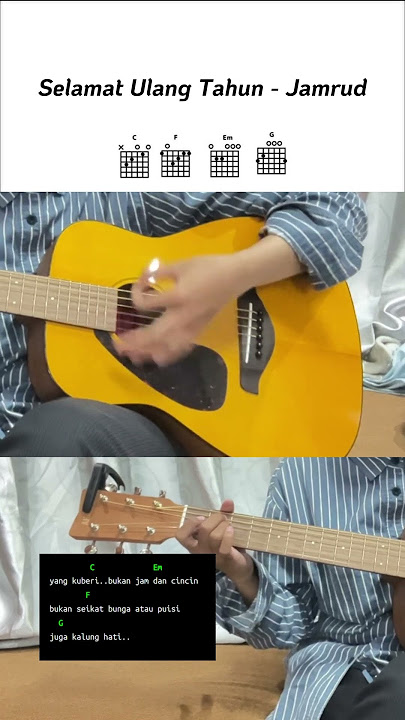 Selamat Ulang Tahun - Jamrud chord & strumming pemula #gitargampang #belajargitar #gitarlesson