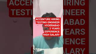 Accenture Hiring Quality Engineer | Manual Tester Job 2026 | Hyderabad | 2+ Years Exp