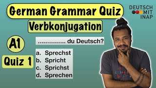 Test your German Grammar | German Grammar Quiz for A1 | Quiz 1 | German verb conjugation