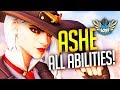 Overwatch Ashe First Look! NEW HERO Gameplay!! (All Abilities)