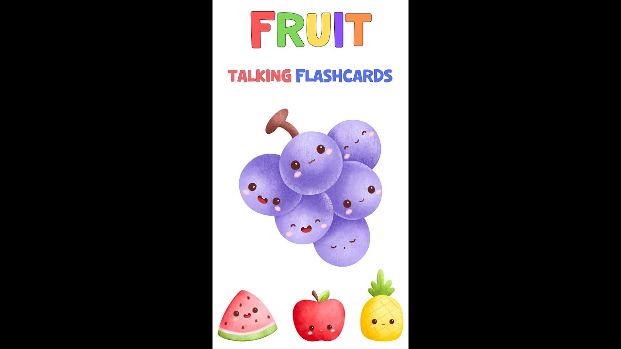 Juicy and Delicious: Talking Flashcards for Kids - Learn About Fruits