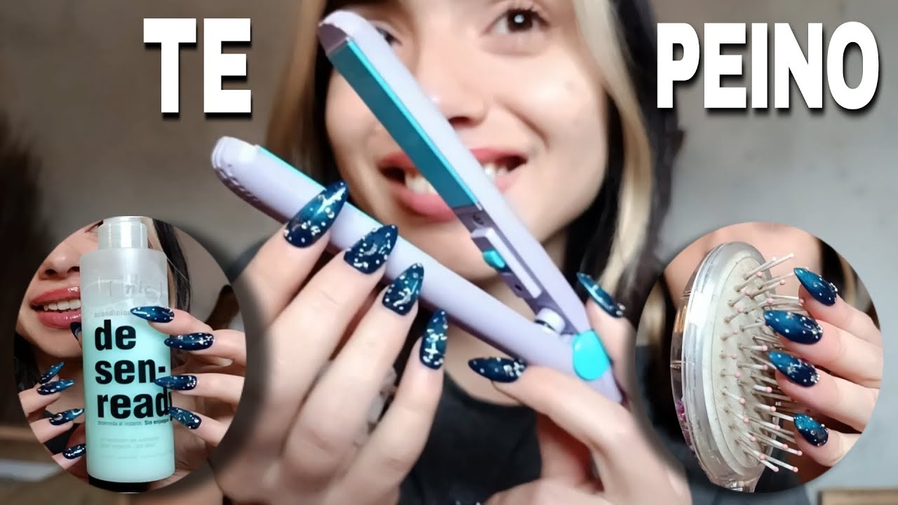 asmr Te PLANCHO el PELO HASTA que te DUERMAS 🪮😴🛏️