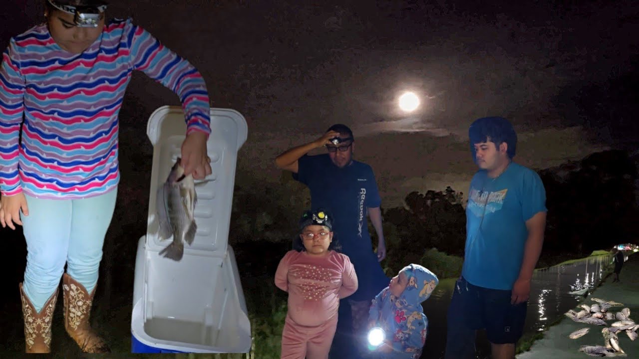Pesca nocturna con la familia recorriendo las areas de pesca de años atras.