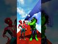 Spider-man vs Hulk with Shark | Heaven and Hell Run Challenge! 😜 #spiderman #funny
