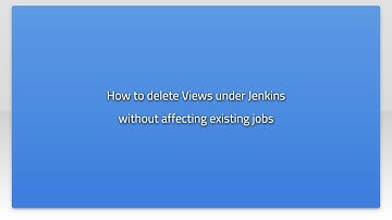 How to delete Views under Jenkins without affecting existing jobs