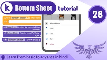 Kodular Bottom Sheet  Design & Block tutorial |Kodular tutorial | Tutorial no.28