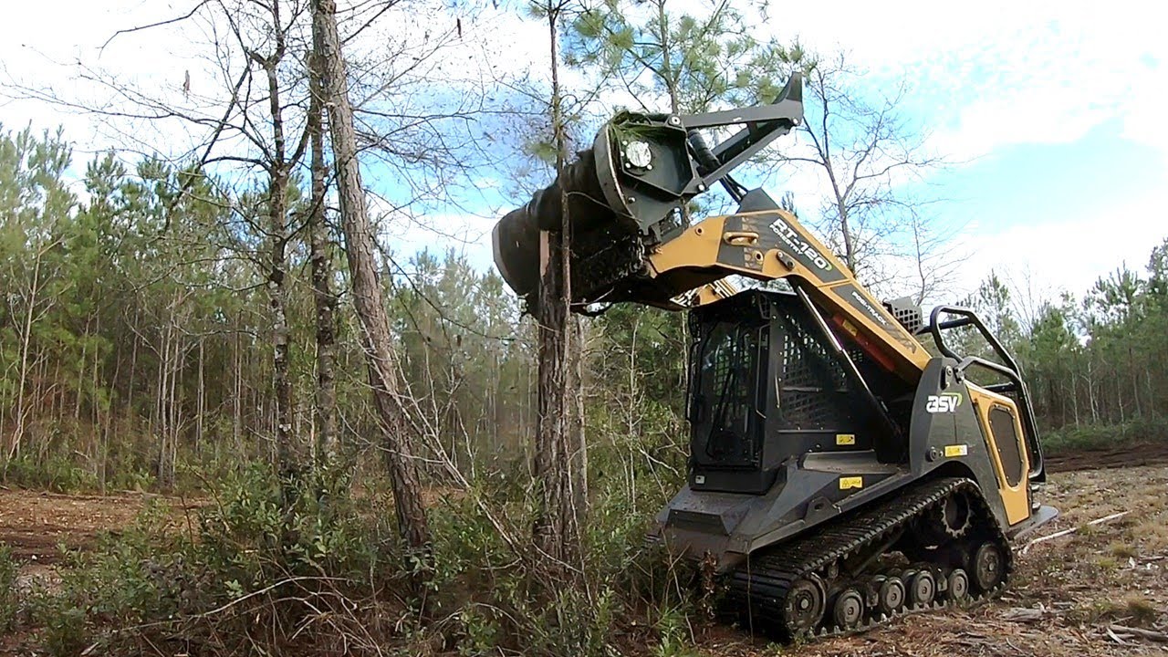 killing-trees-to-make-deer-feed-re-mulching-a-deer-food-plot-youtube
