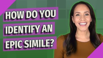 How do you identify an epic simile?