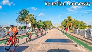 Venetian Causeway to Miami Beach | 4K Driving Tour - Miami, Florida