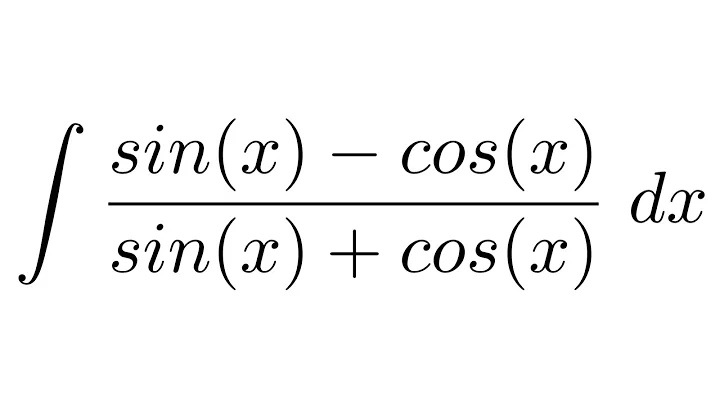 Integral of (sin(x) - cos(x))/(sin(x) + cos(x)) (substitution)