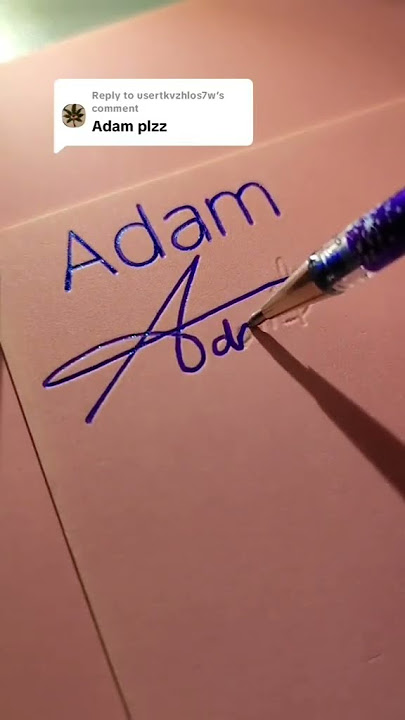 Adam signature style #signature #art #calligraphy #drawing #new #short #viral #trending #adam #artis