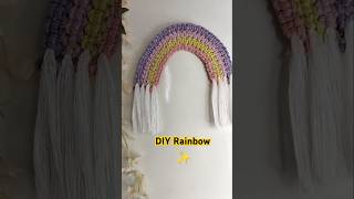 How to Make a Rainbow Wall Hanging - Square Knot Tutorial #shorts #youtubeshorts #trending #diy