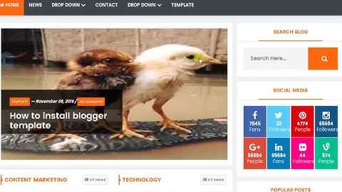 Social media add in news52 blogspot template