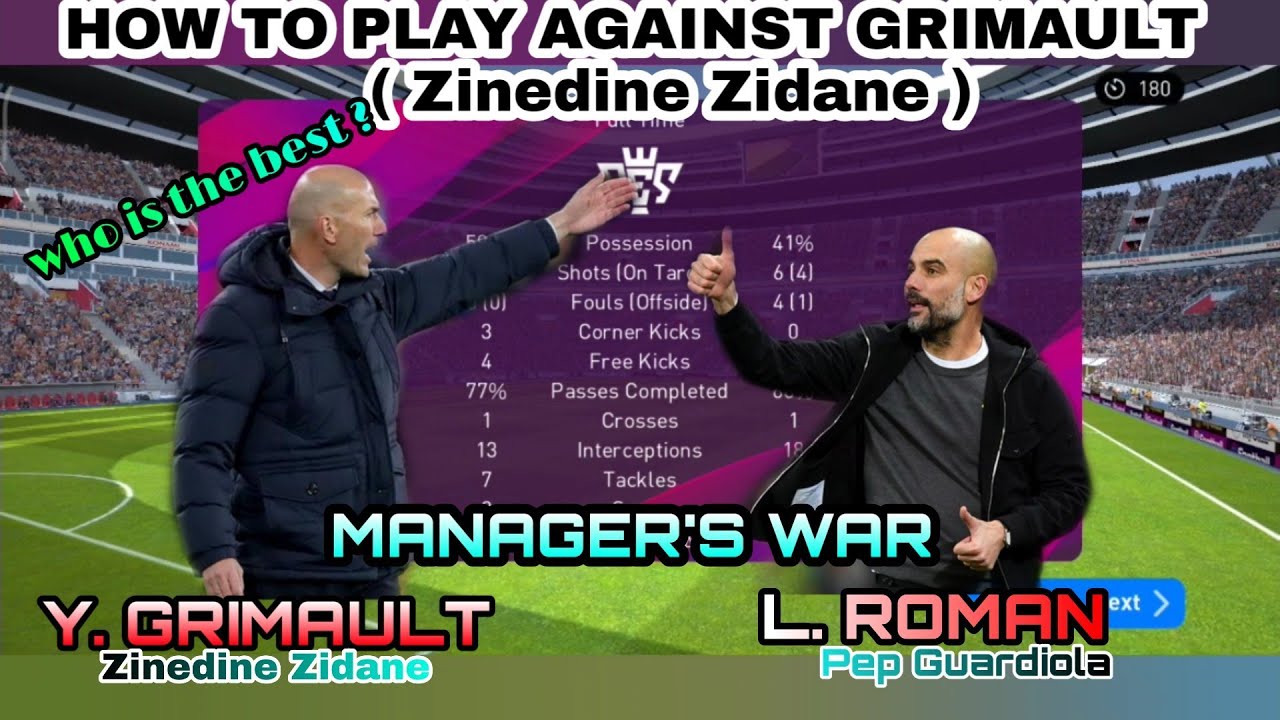 WHO IS THE BEST ?|GRIMAULT (zidan) VS L.ROMAN(pep)|TIPS & TRICKS TO BEAT GRIMAULT|GAMEPLAY|PES 2020