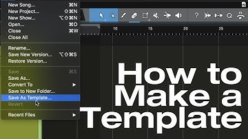 How to Make a Template in #StudioOne