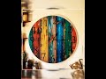 Clock Wall Rustic Colourful Timber Style Aussie Made