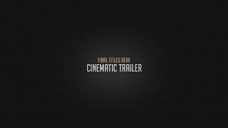 Cinematic Trailer After Effects Templates