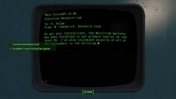 Mass Fusion Executive Lab Password + ID Location, + Locate The Beryllium Agitator, Fallout 4