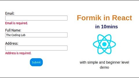 React Formik tutorial with basic form | Getting form data and validation | beginner level tutorial