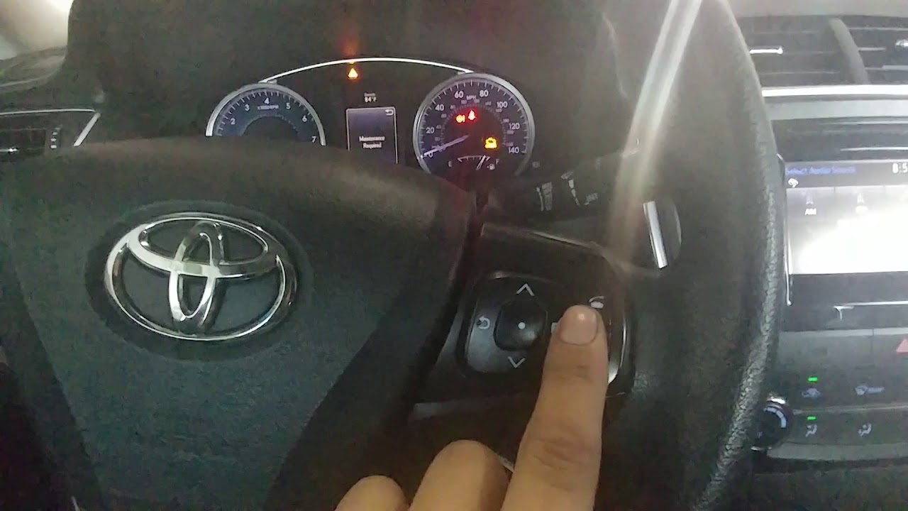 2015 Toyota Camry oil maintenance light reset - YouTube