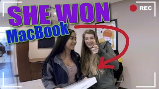 She Won THE MACBOOK