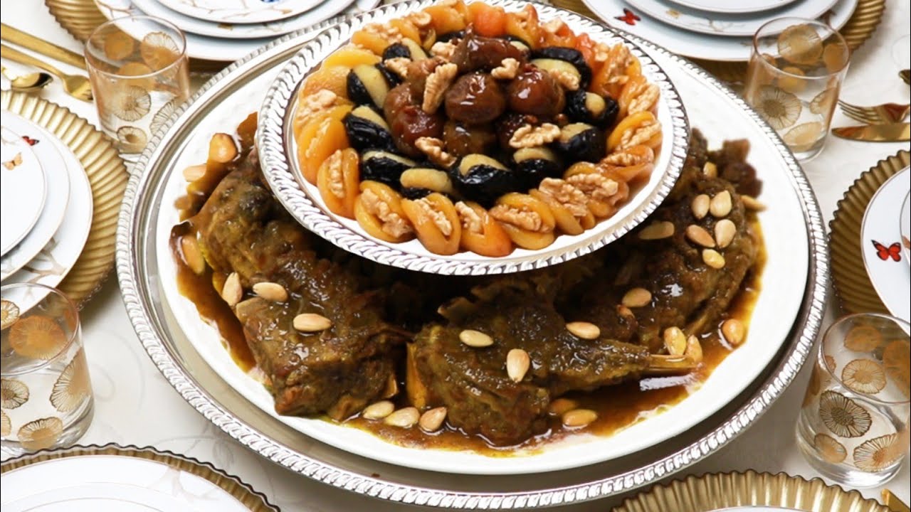 اللحم بالبرقوق دالاعراس والمناسبات 🇲🇦 مريقة معلكة بلا طراف فواكه معمرة ومعسلة بلا سكر بريستيج