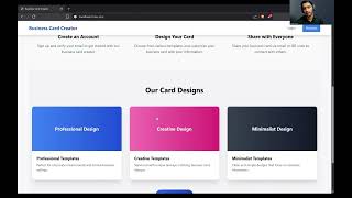 Bussiness Card Website (fullstack project)  Using PHP