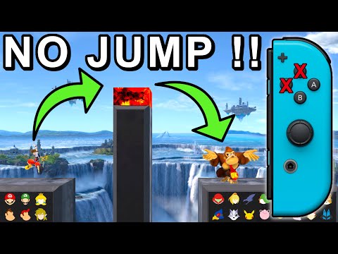 Who Can Go Over The Pillar Without Jumping ? No Jump Challenge  - Super Smash Bros. Ultimate