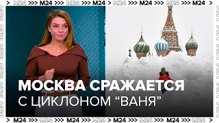 Москва продолжает сражаться  с циклоном Ваня, который засыпает Москву снегом - Москва 24