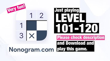 [ Nonogram.com ] Gameplay stock video footage プレイ動画素材 [ LEVEL 101 - 120 ]