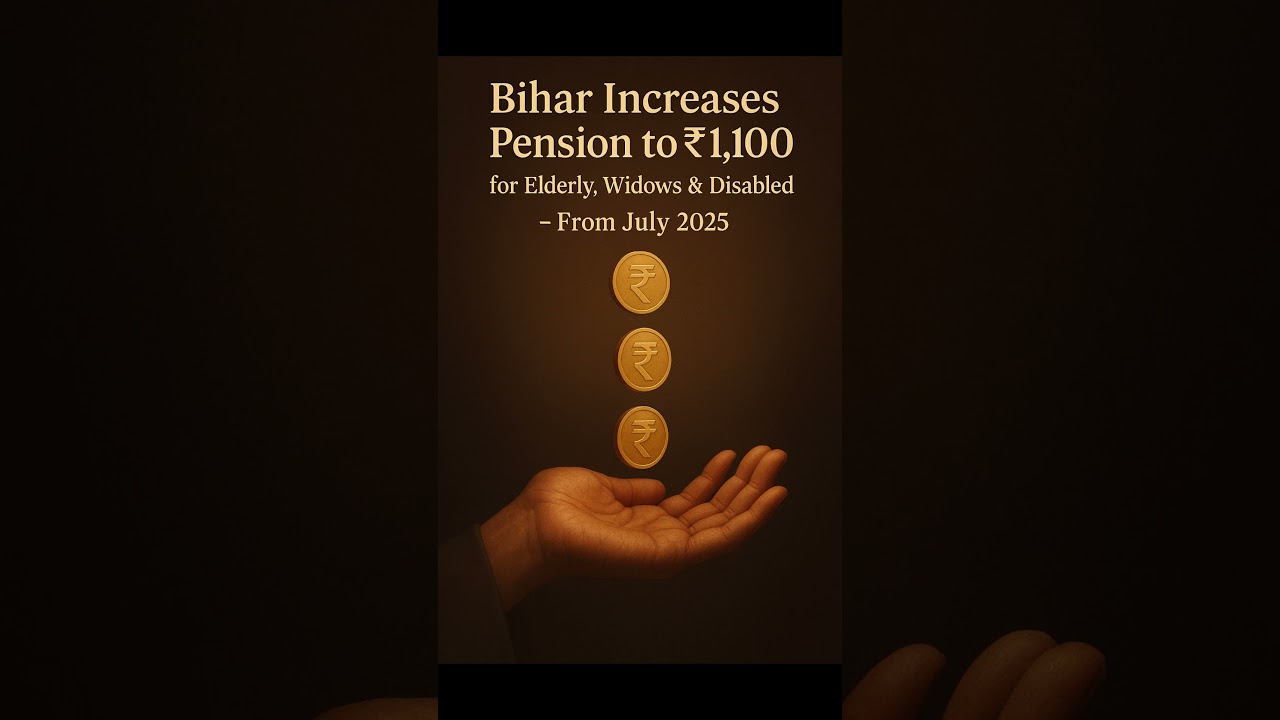 Bihar Hikes Monthly Pension to ₹1,100 for Elderly, Disabled, and Widows Starting July