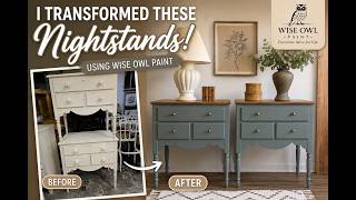 I Transformed These Nightstands Using Wise Owl Paint
