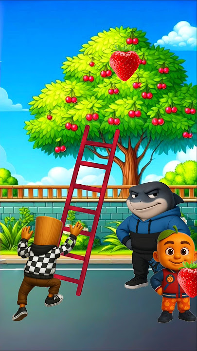 take the fruit from the tree, and  tungtung gets stuck in  tree😂🤭
