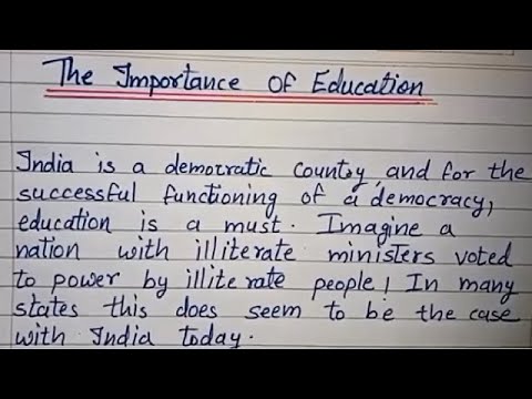 Essay on Essay on Importance of Education | Paragraph on Importance of