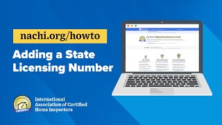 How to Add State Licensing Number on nachi.org