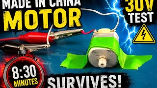 Made in China Motor Survives 8 Minutes at 30V