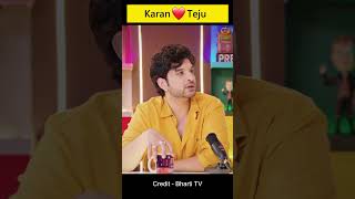 Karan 🧡 Teju .. #bhartitvpodcast #karankundra #tejaswiprakash #podcast #youtubeshorts #shortvideo