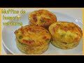 MUFFINS DE HUEVO Y VERDURAS. Cupcakes de huevo y vegetales. Muffins salados. Egg Muffin Recipe.