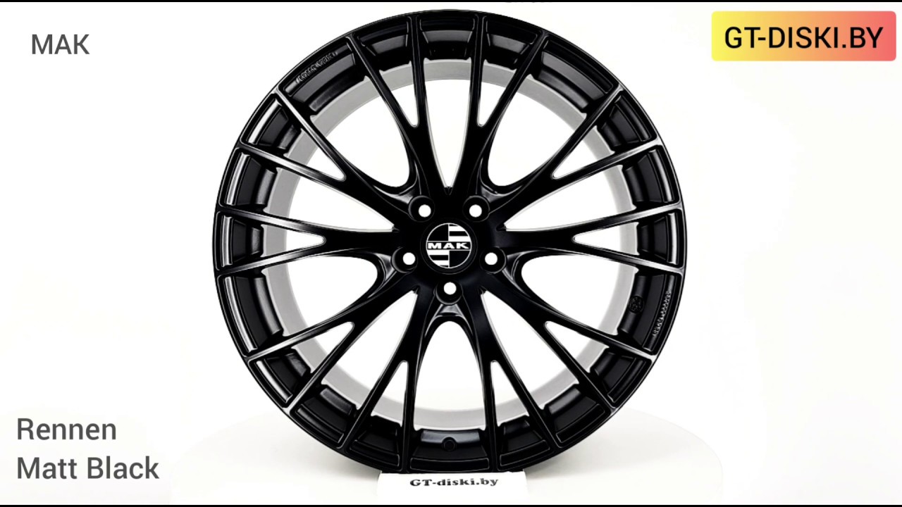 ЛИТЫЕ ДИСКИ MAK Rennen Matt Black // МАК Реннен черный матовый - YouTube