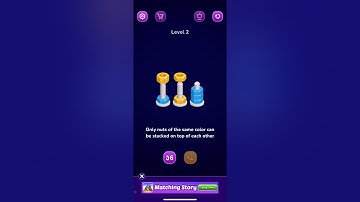 Nut Sort: Color Sorting Game | Level 2 | NO REVERTS #mobilegame #gaming  #gameplay