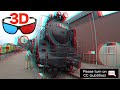 [3D video] Japanese Steam Train driving seat / Anaglyph 3D Video, for red-cyan anaglyph glasses