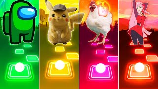 Among Us vs Pikachu vs Chicken vs 2 Phut Hon - Tiles Hop EDM Rush
