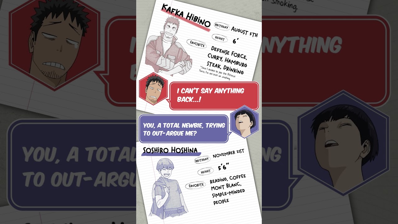 Kafka and Hoshina's Break Time | Kaiju No. 8 - Defense Force's